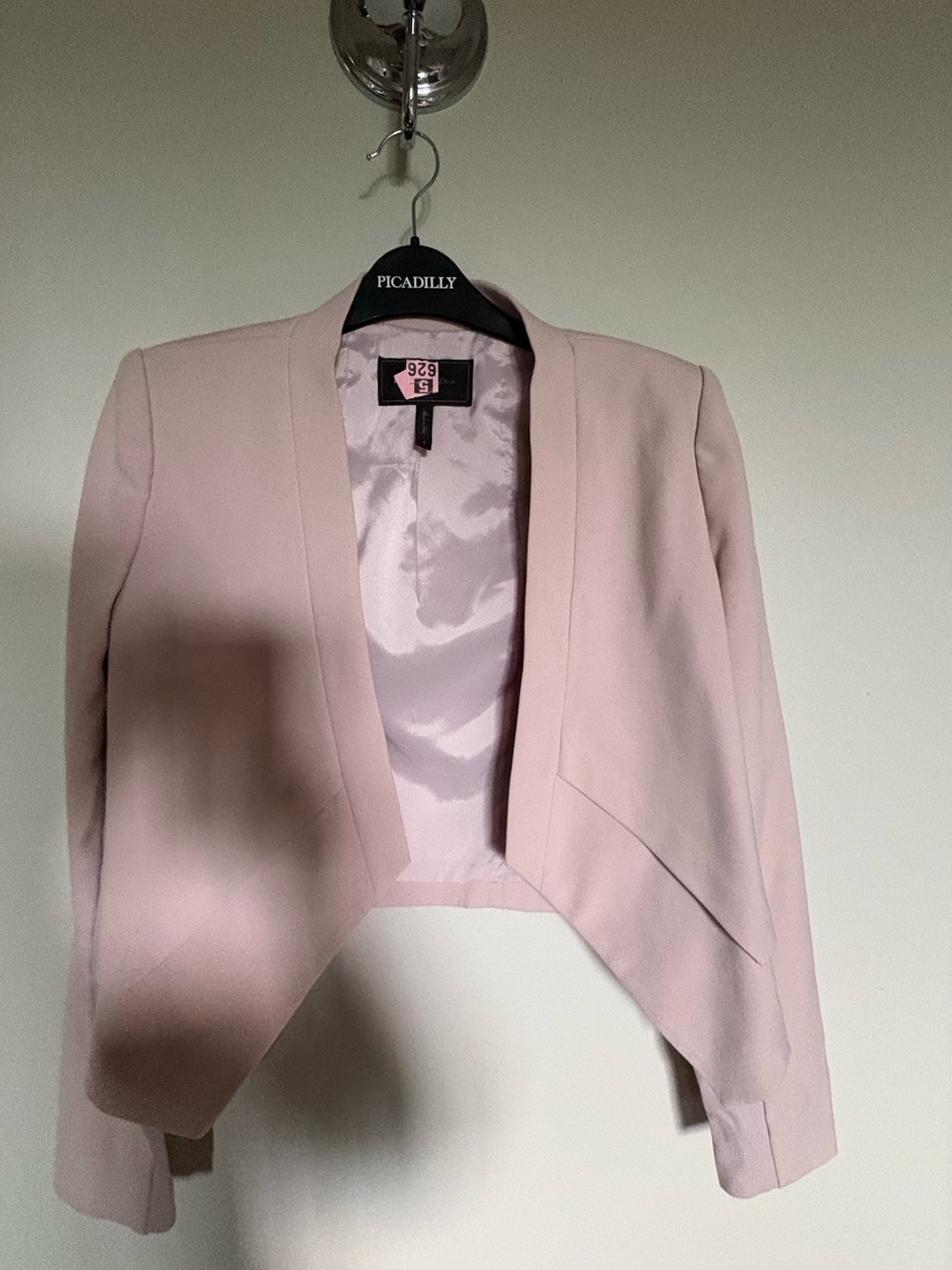 BCBG Max Azria  Pink Cropped Open-Front Jacket